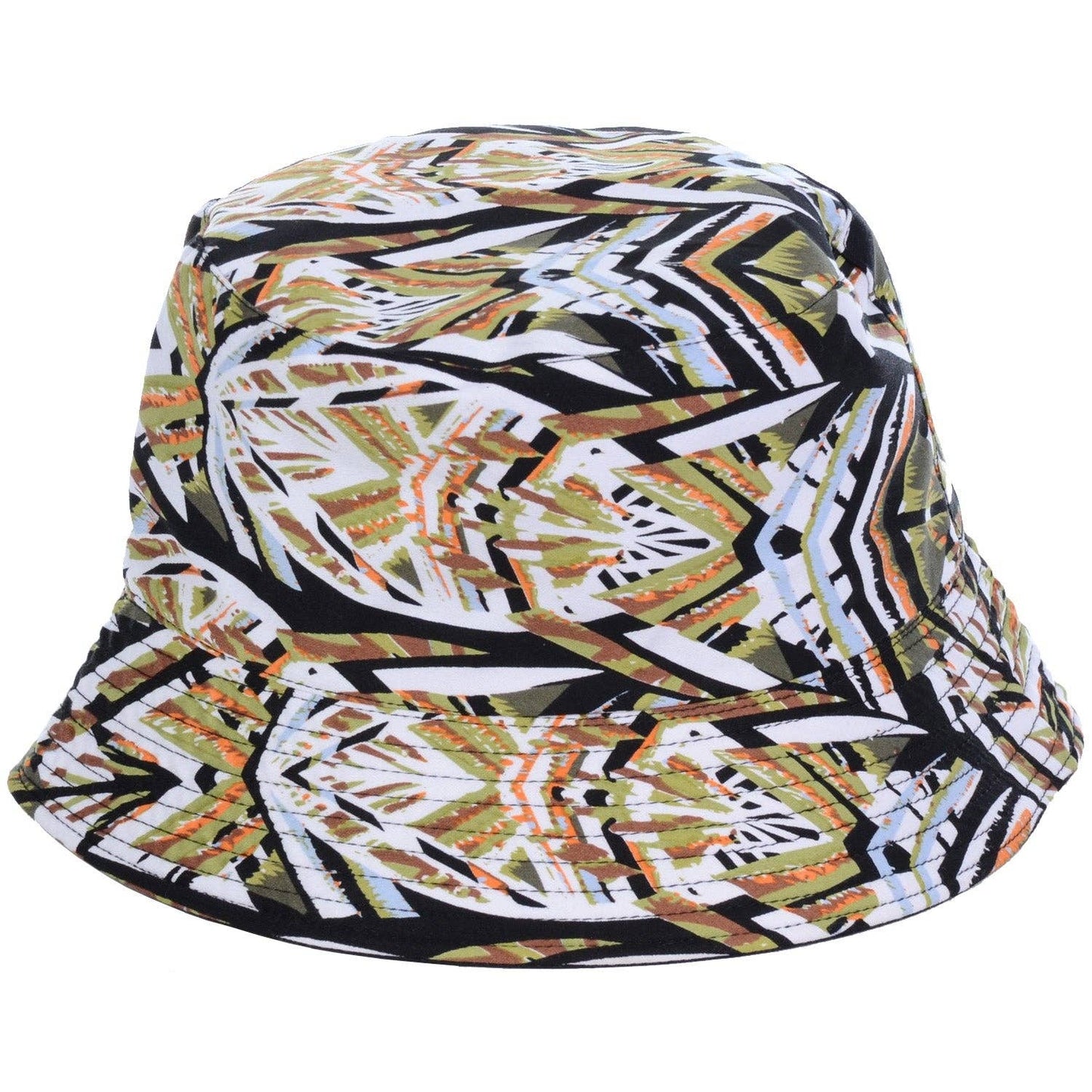 Olive abstract bucket hat