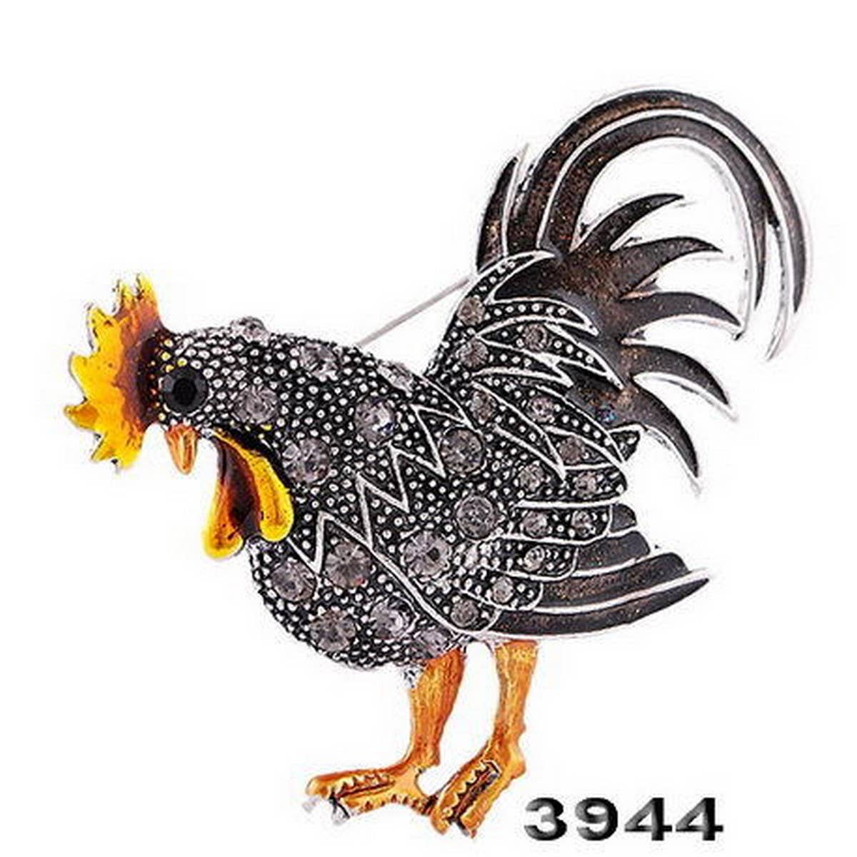 Rooster brooch