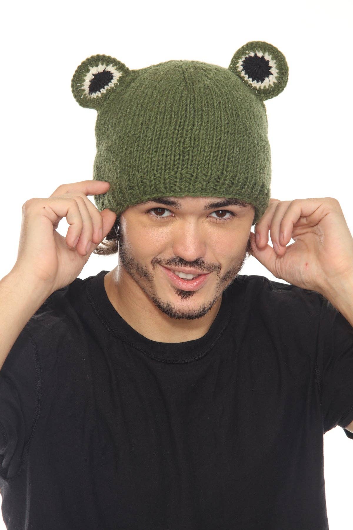 Frog Character Green Beanie