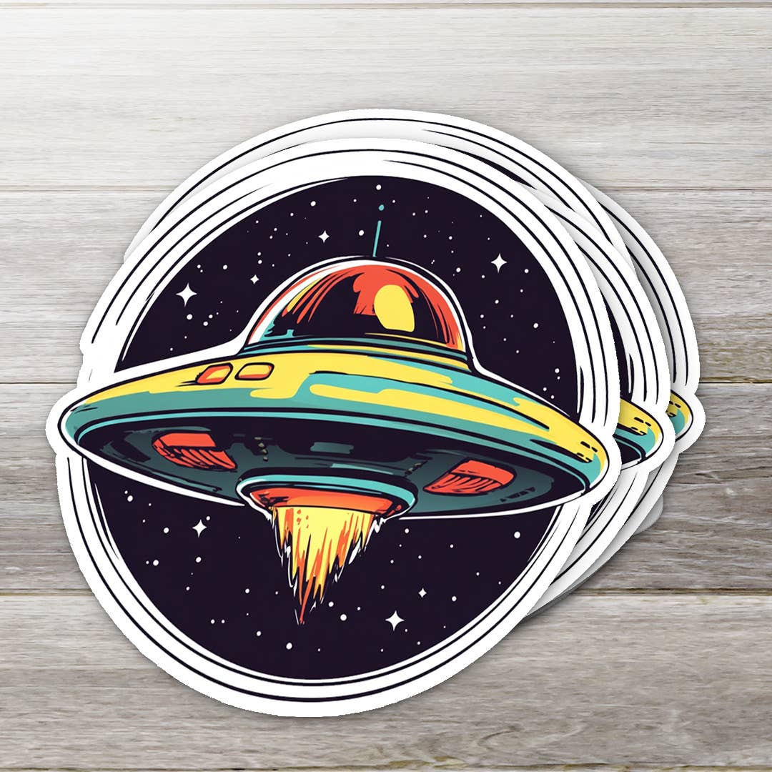 Flying Saucer Sticker
