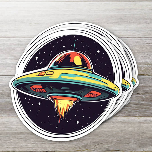 Flying Saucer Sticker