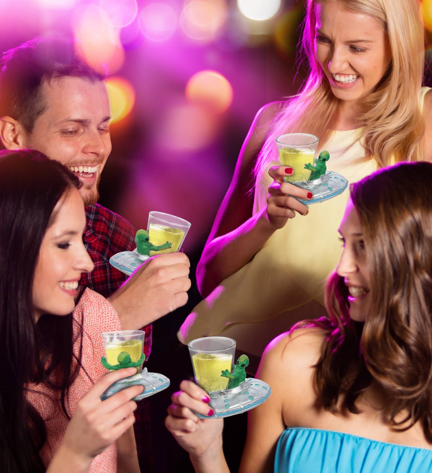 Alien crash shot glass