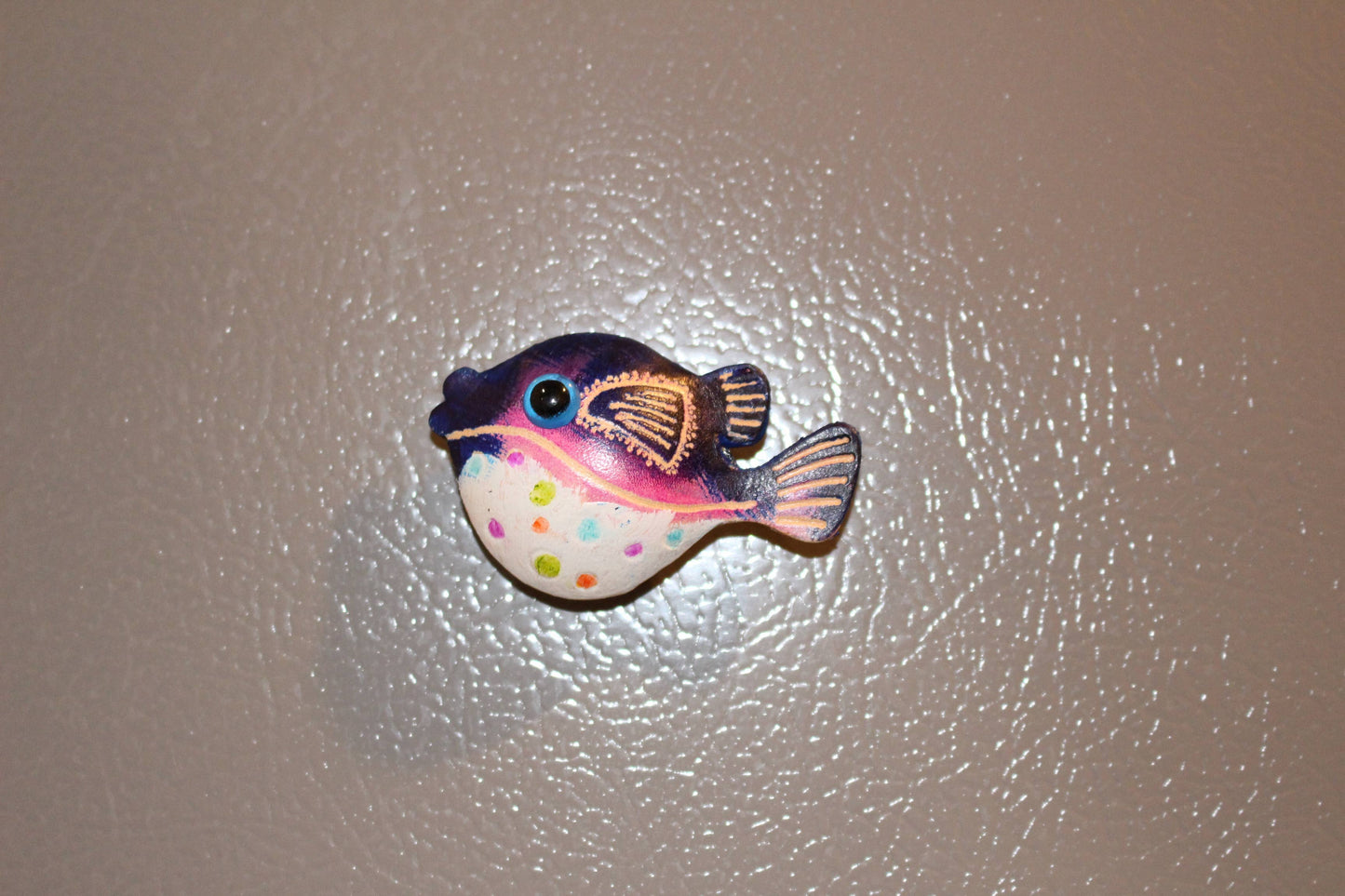 Handmade leather assorted magnet tropical fish