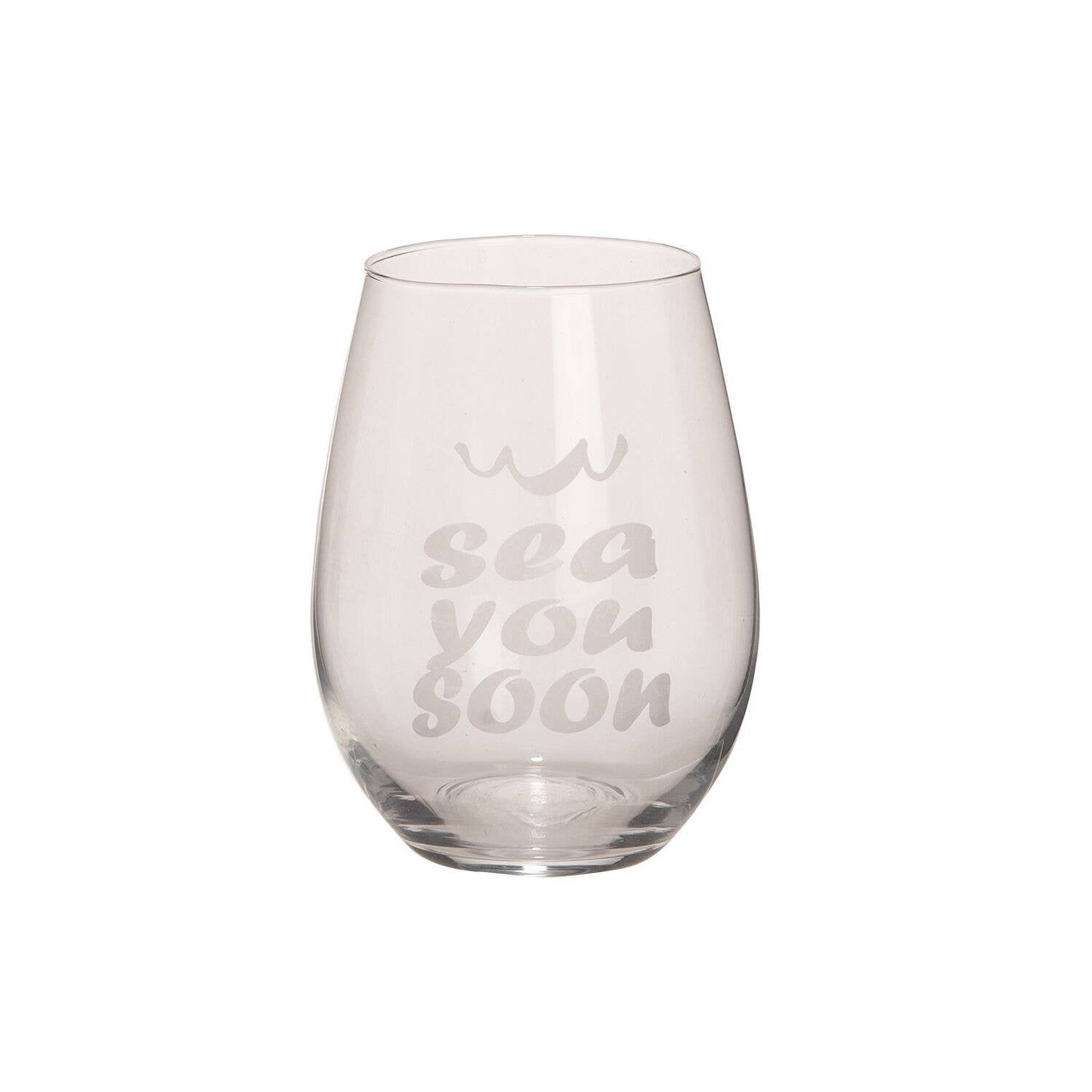 Sea You Soon Stemless Glass