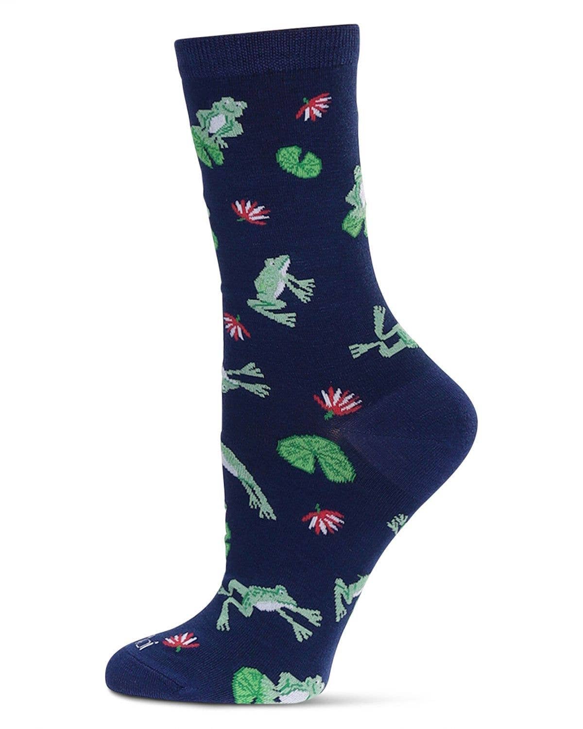 Women's Frogs Bamboo Crew Socks