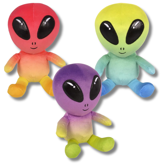 Rainbow Alien Tie Dye Soft Plush Kids Toy- Assorted