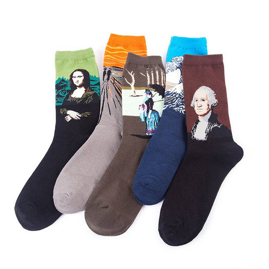 Oil painting socks