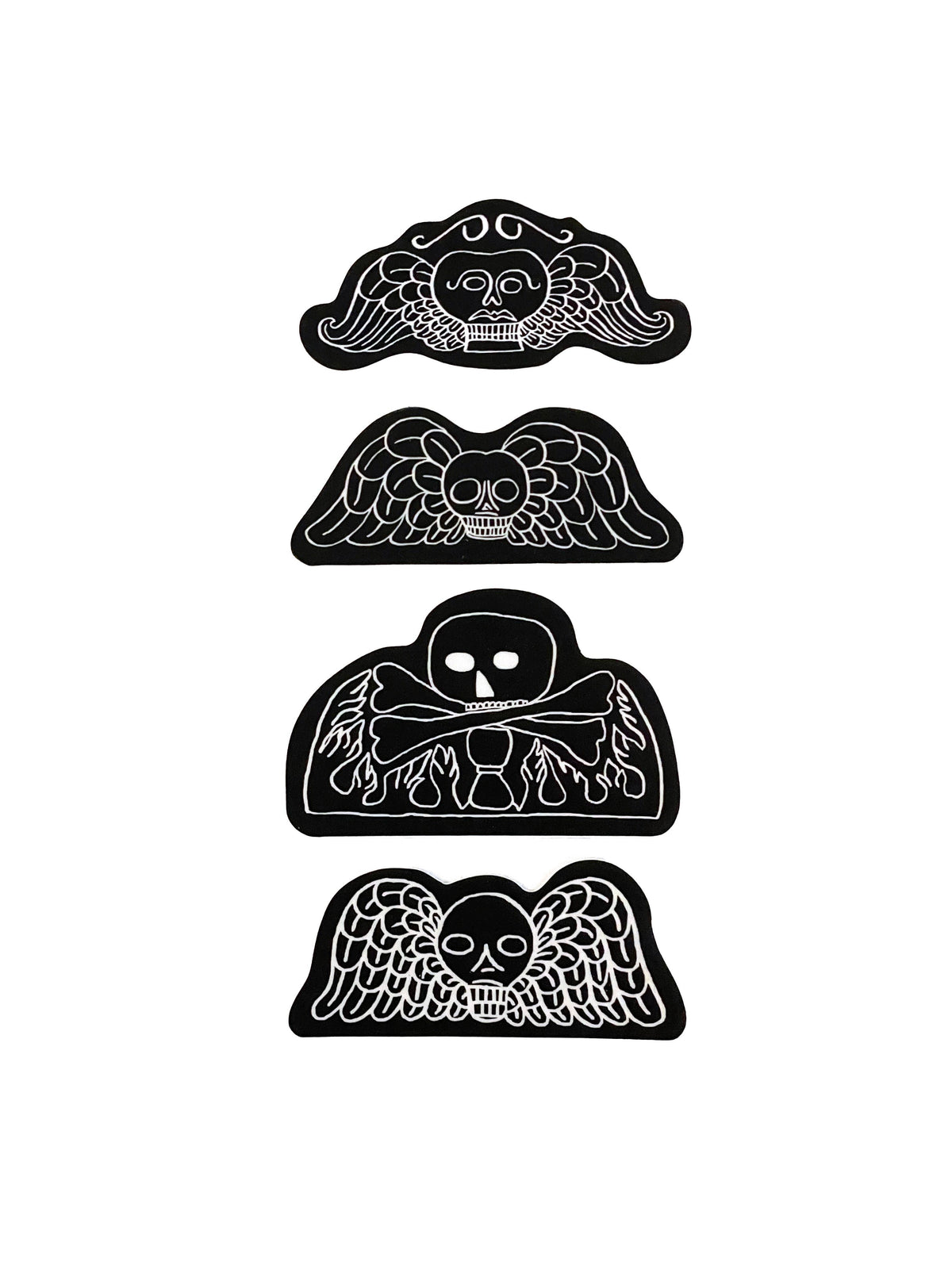 Momento Mori Deaths Head Vinyl Sticker- Set of 4