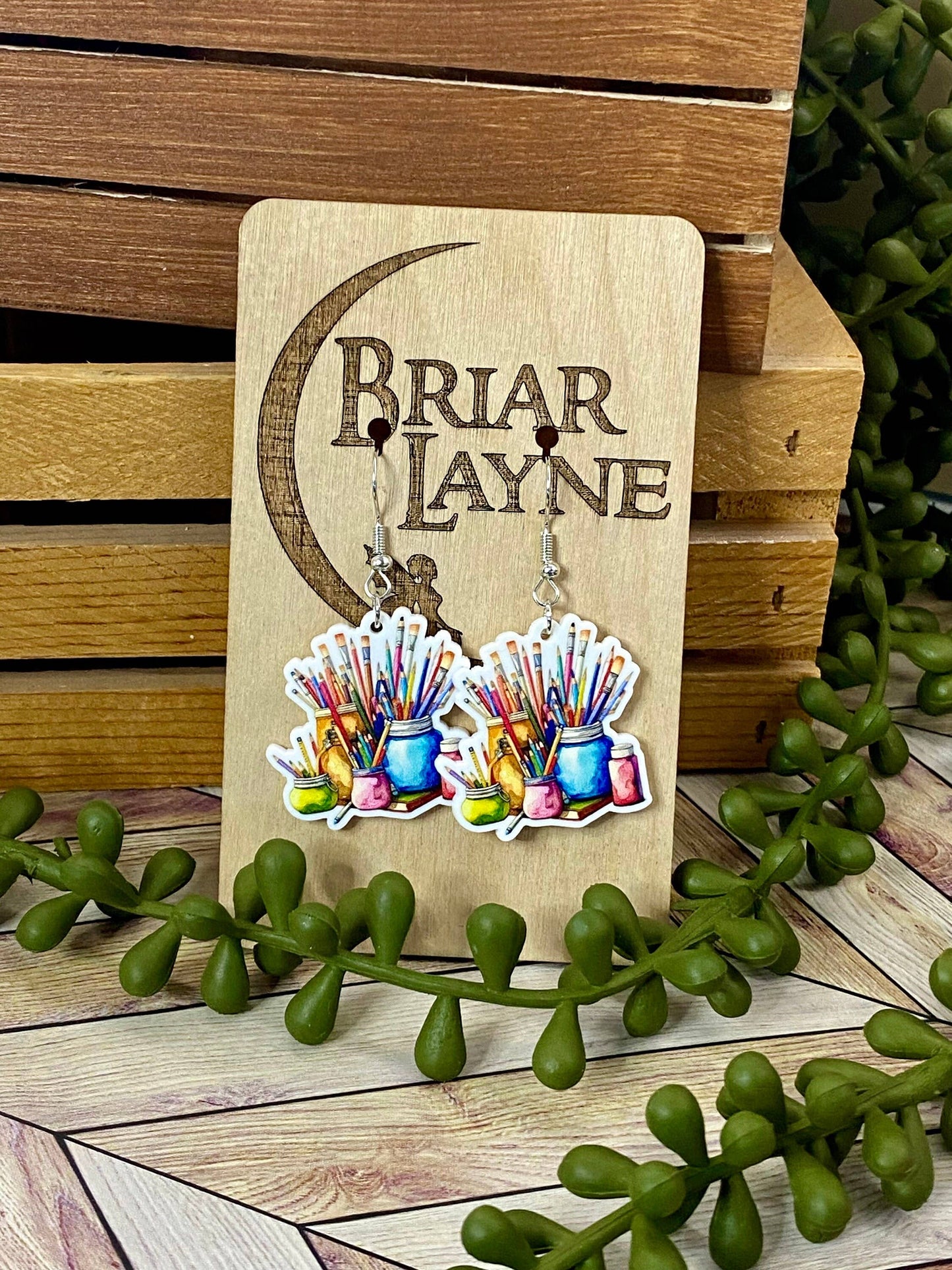 Art Teacher Appreciation Artist & Painting Earrings