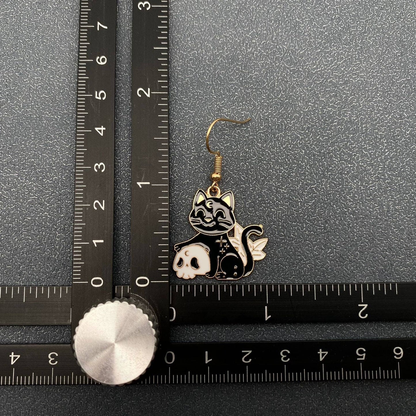 Multi Style Enamel Flower & Magic Cat Dangle Earrings