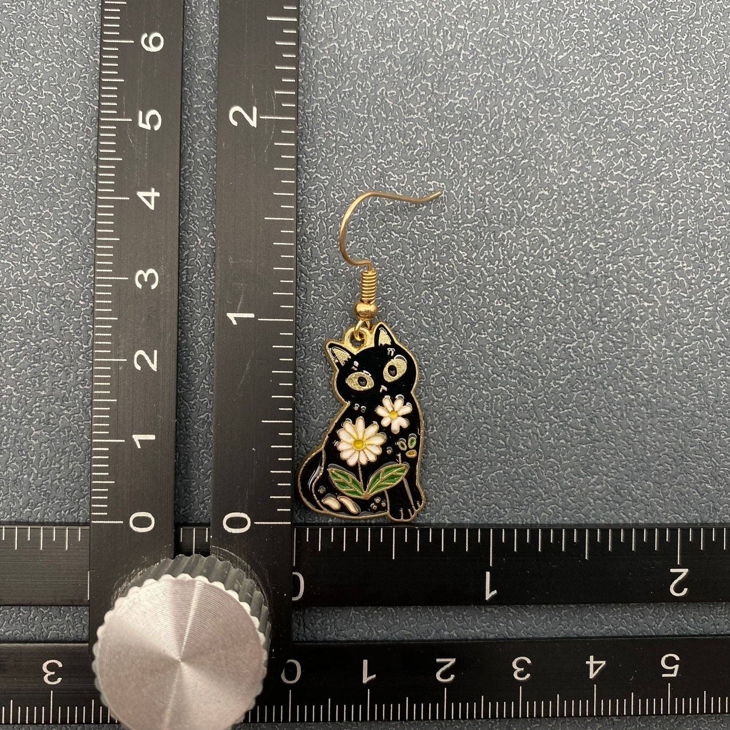 Multi Style Enamel Flower & Magic Cat Dangle Earrings