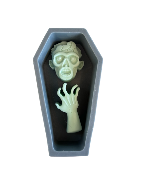 Coffin and Zombie Head Soaps
