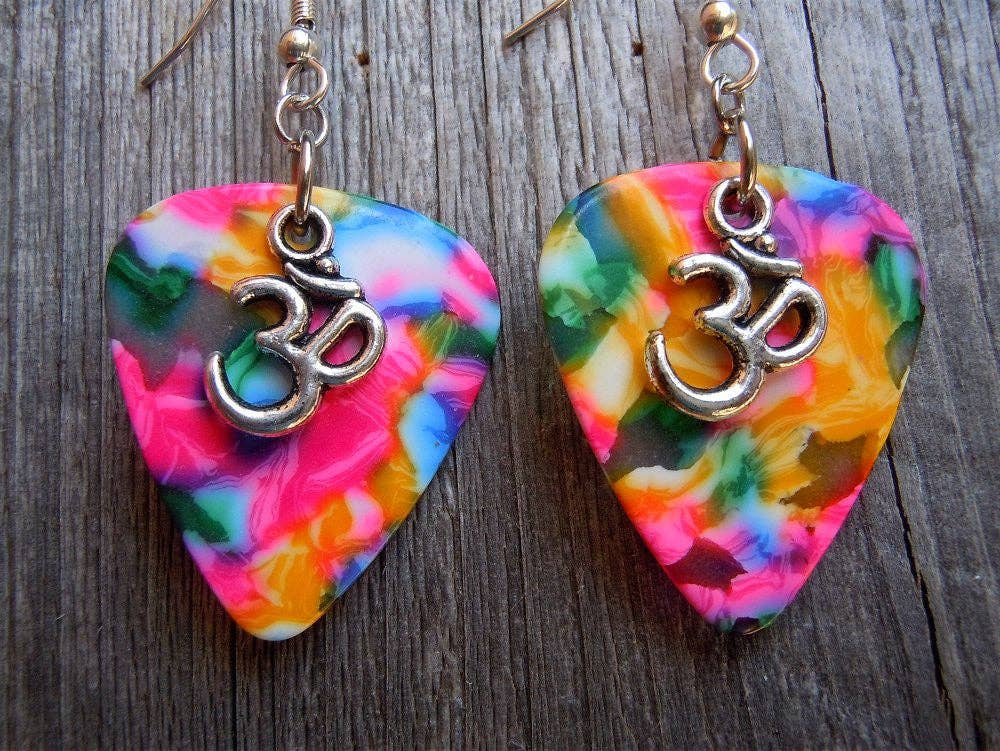 Ohm Charm Guitar Pick Earrings
