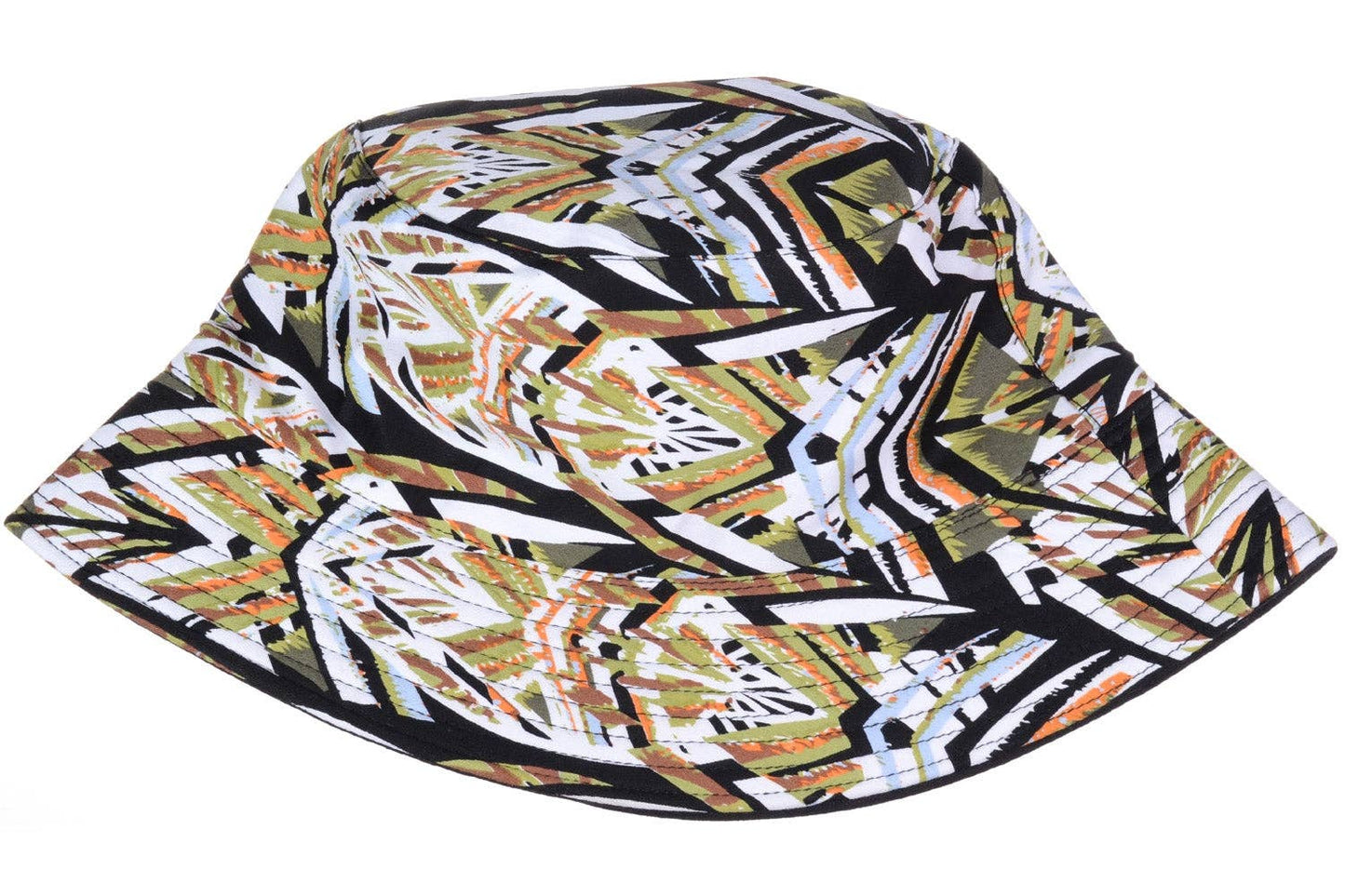 Olive abstract bucket hat