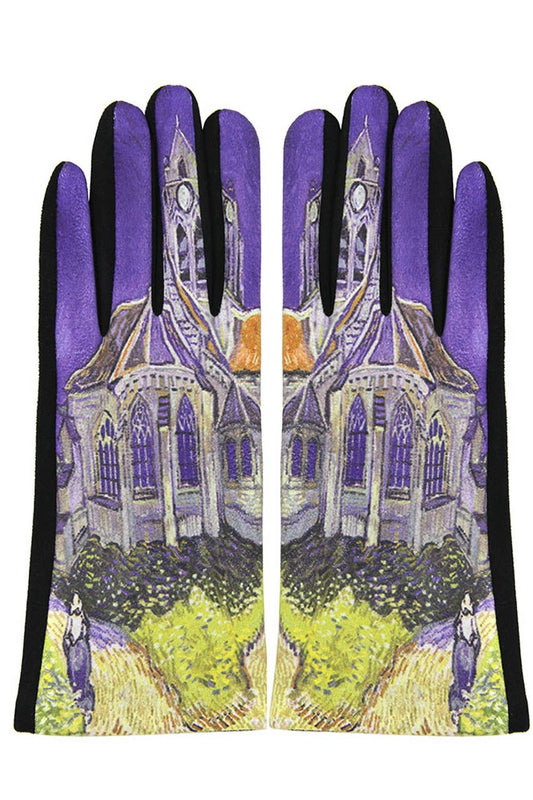 Church At Auvers Smart Touch Gloves
