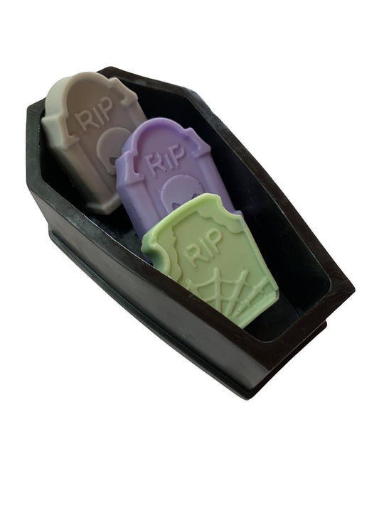 Spooky Coffin and Headstone Soaps