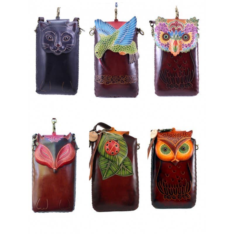 Assorted Handmade Leather Cell Phone Cases