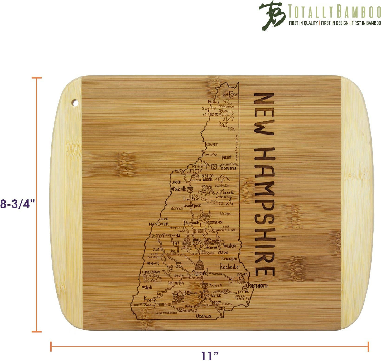 A Slice of Life New Hampshire Cutting & Charcuterie Board