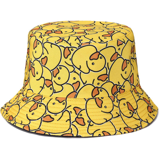 Yellow duck bucket hat