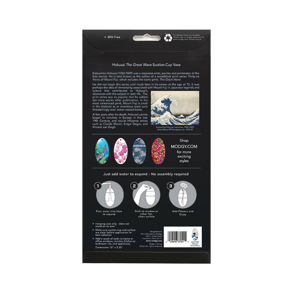 Great Wave Oval Suction Cup Vase