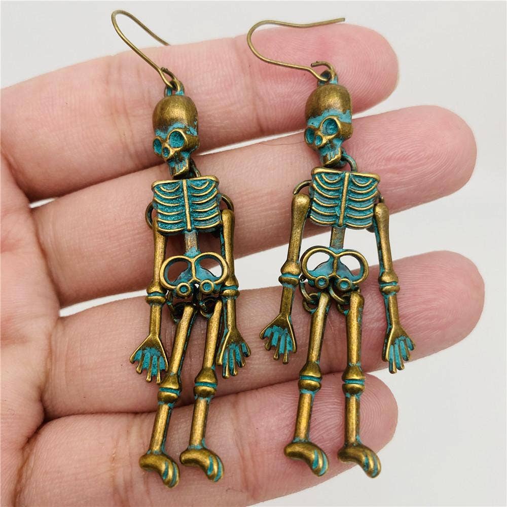 Body Skeleton Retro Skull DangleEarrings - GT
