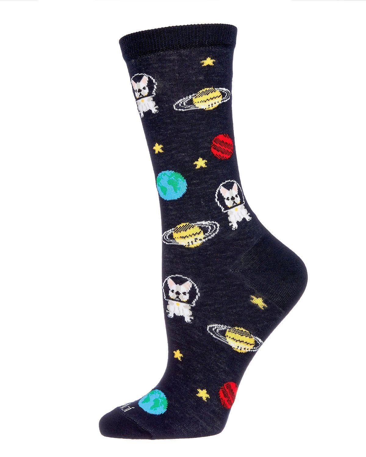 MeMoi In Space No One Can Hear You Crew Socks