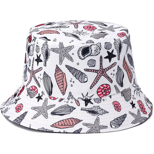 Sea shells bucket hat