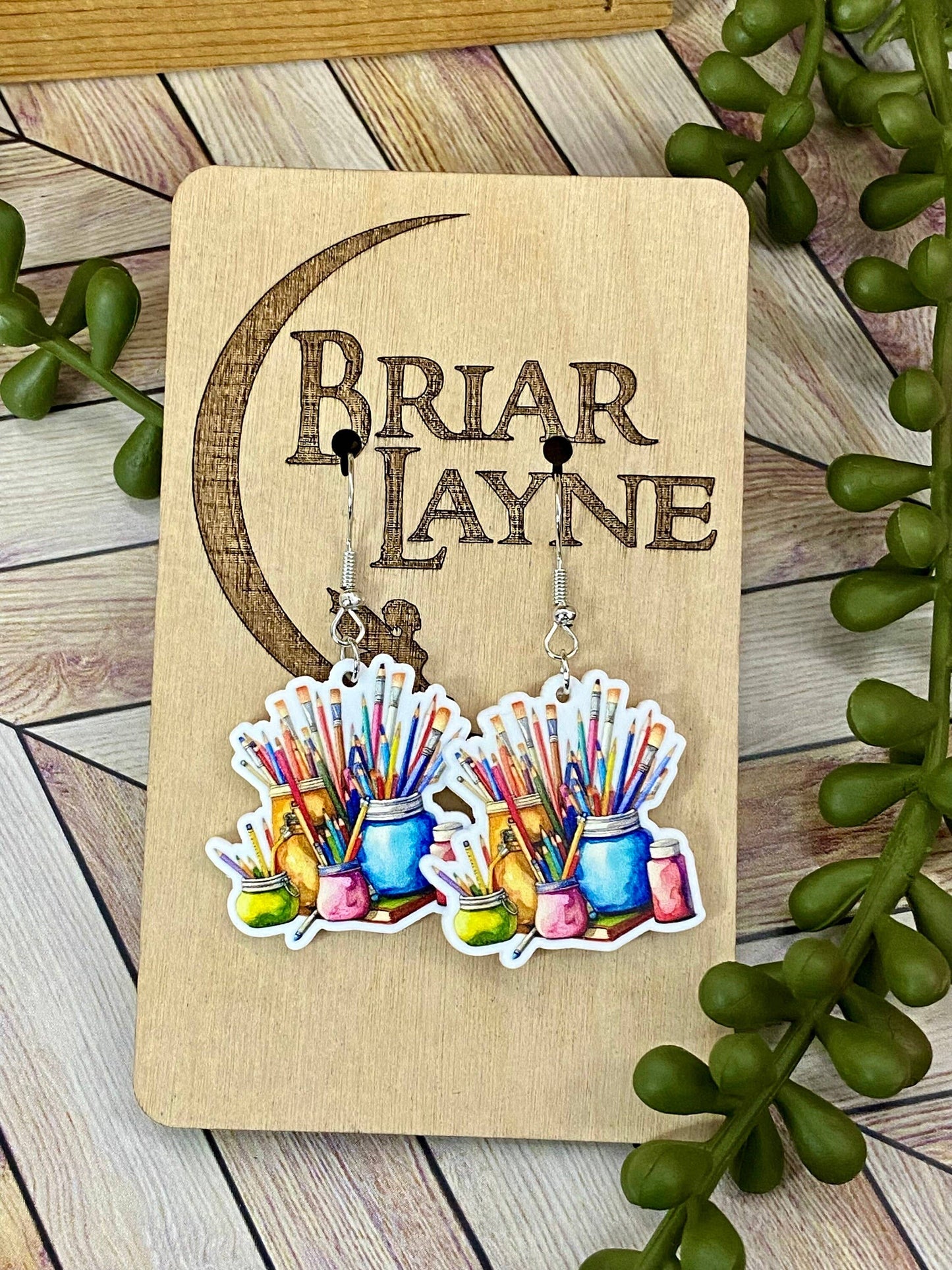 Art Teacher Appreciation Artist & Painting Earrings