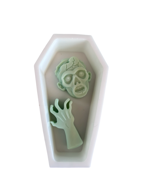 Coffin and Zombie Head Soaps
