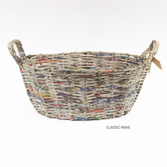 Gift Baskets Made from Recycled Newspapers