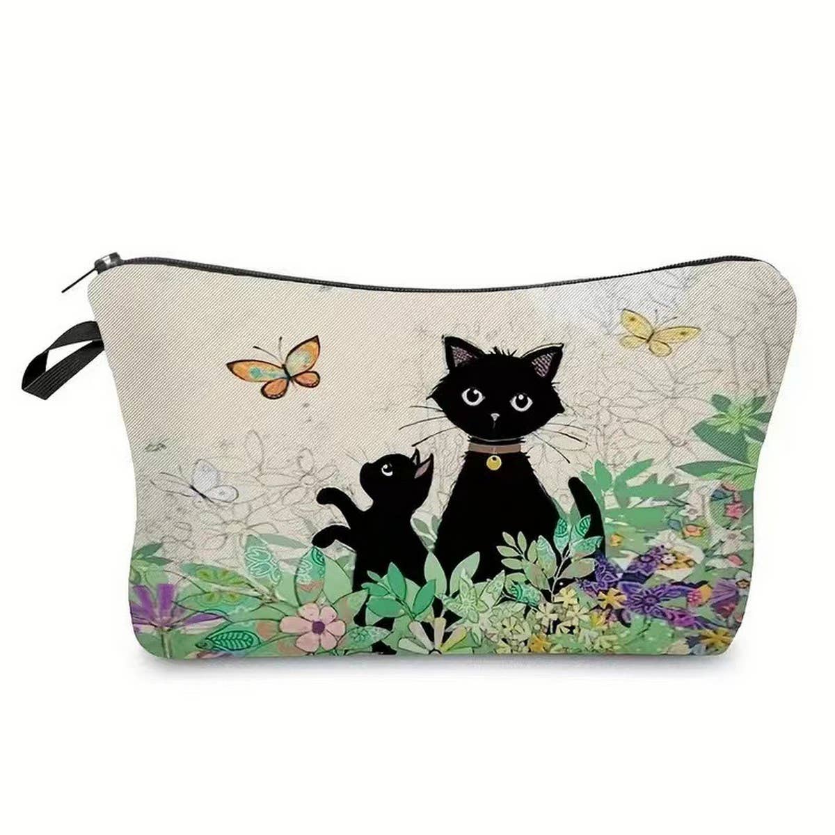 Retro cat creative cosmetic bag