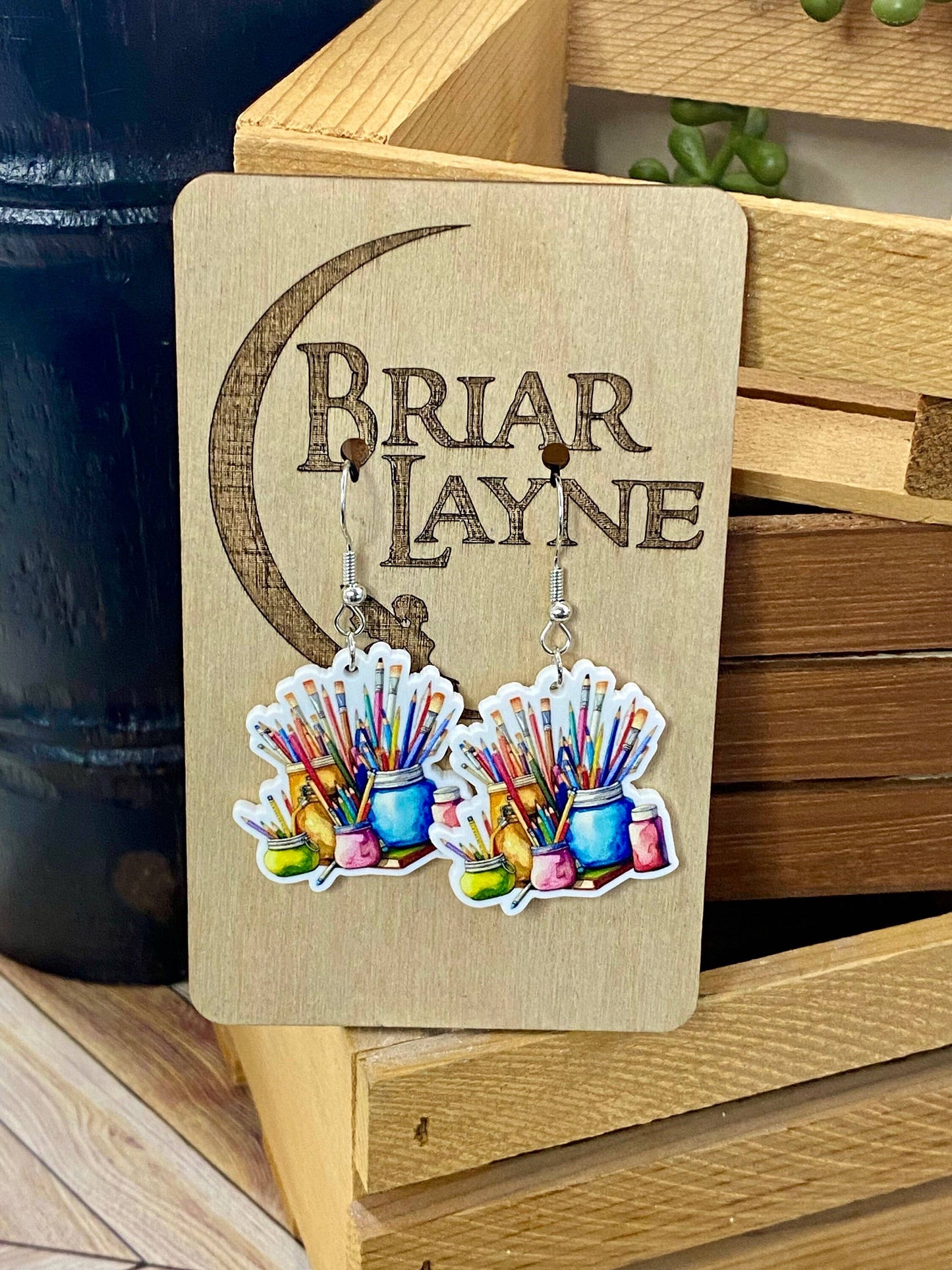 Art Teacher Appreciation Artist & Painting Earrings