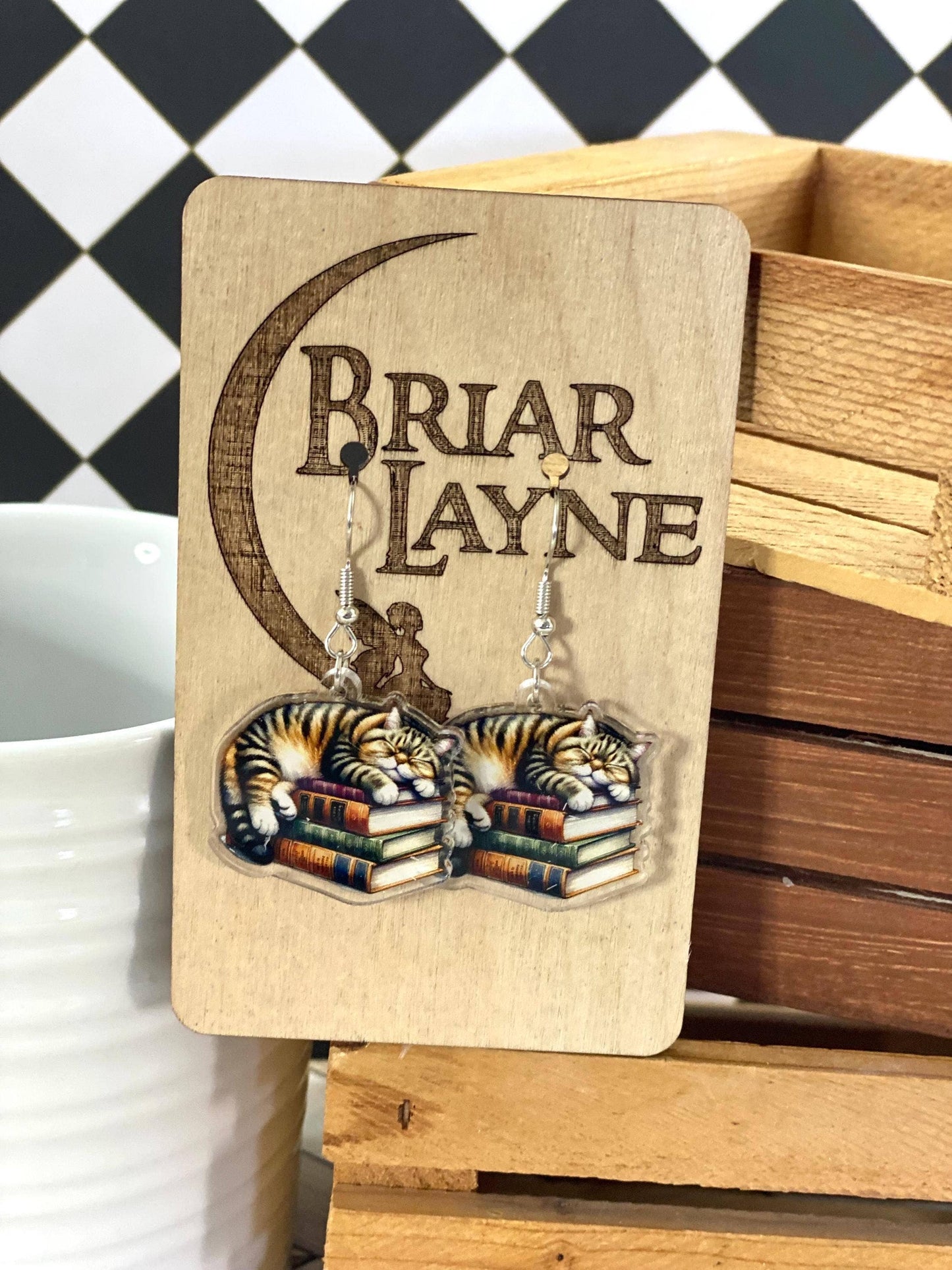 Cat & Book Lovers Themed Earrings Collection