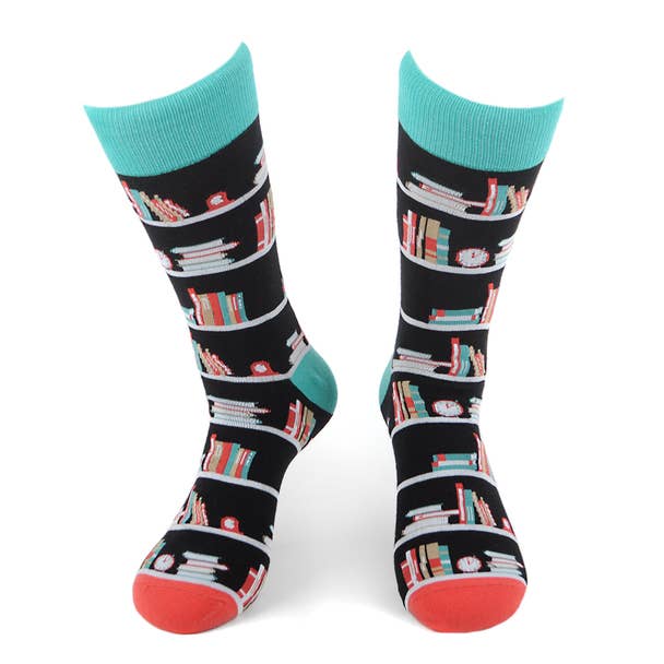 Men's Book Shelves Novelty Socks