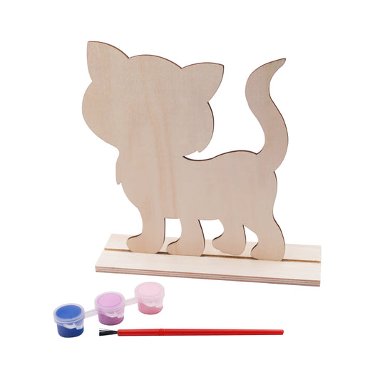 Wooden Painting Set - Cat