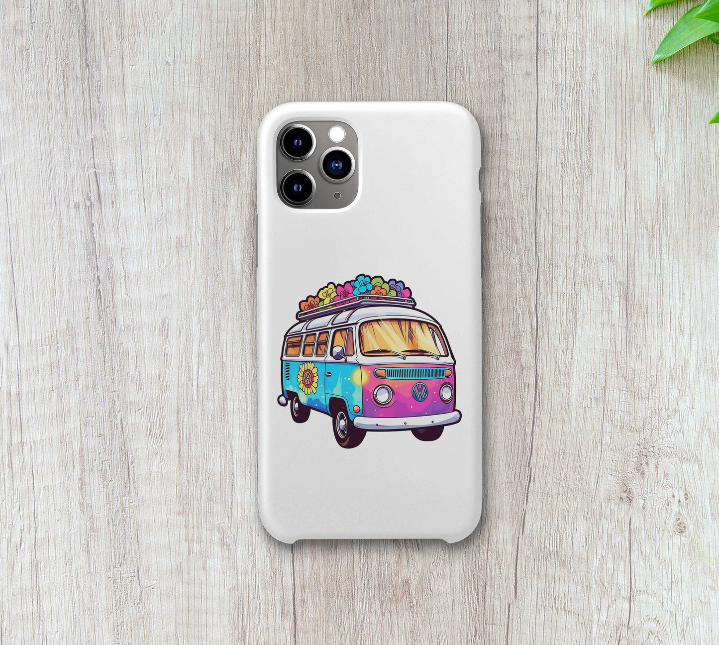 Flower Power VW Bus Sticker
