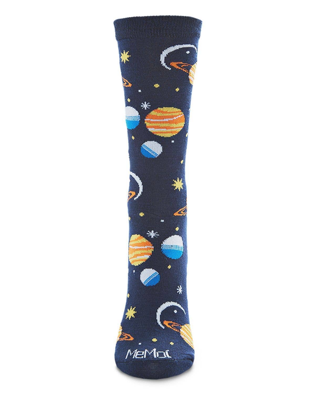 MeMoi Planetarium Novelty Crew Socks