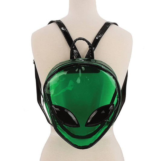 Transparent Alien Head Backpack