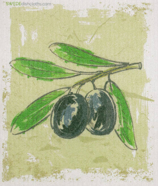 Swedish Dishcloth Olive Branch