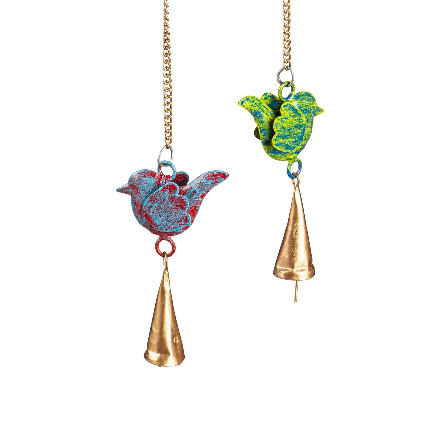 Colorful Metal Birds Hanging Garden Décor