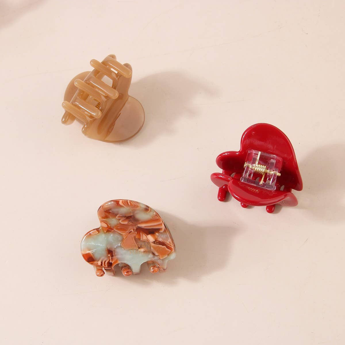 Heart love heart hair claw clip