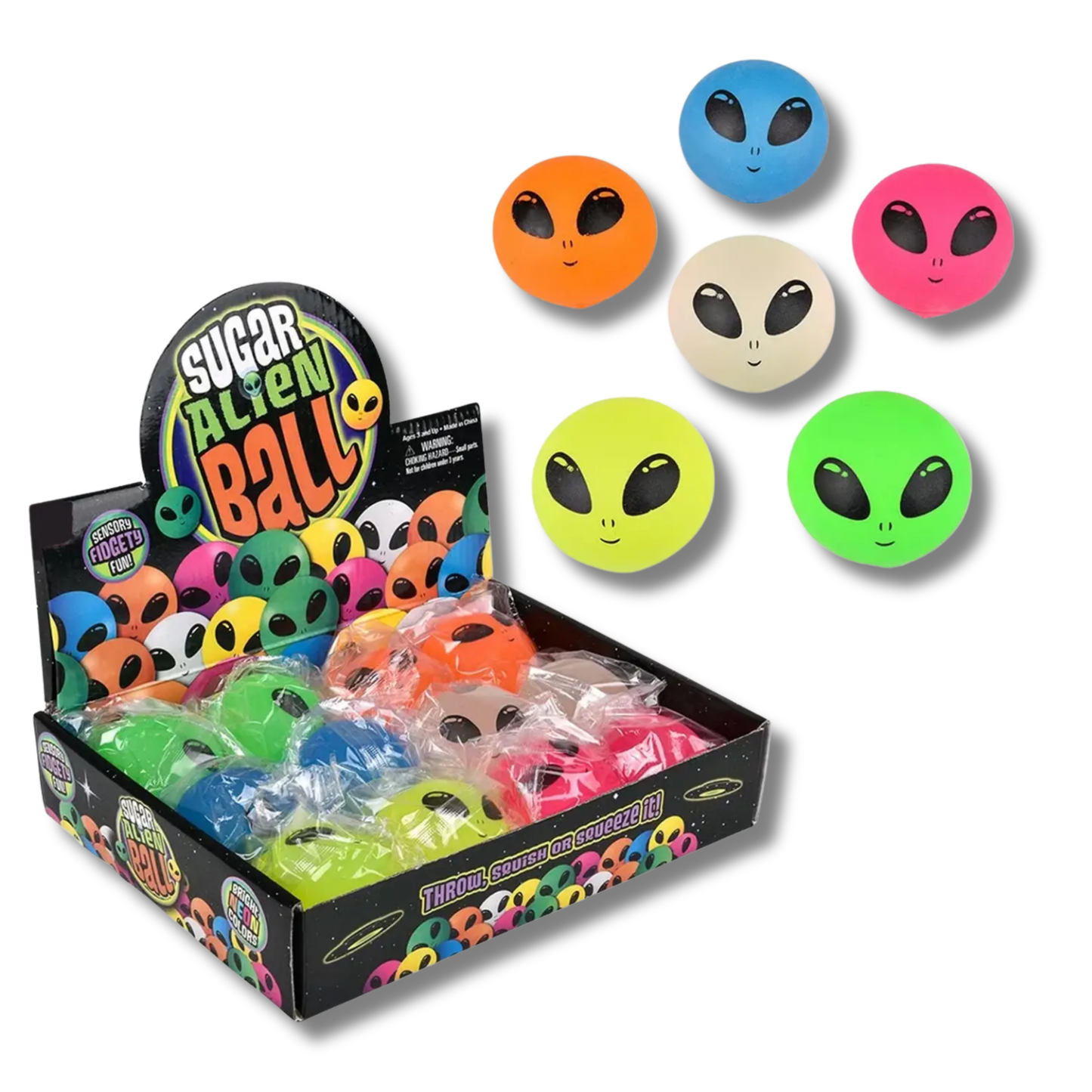 Alien Soft Squeeze Fidget Kids Toy- Assorted