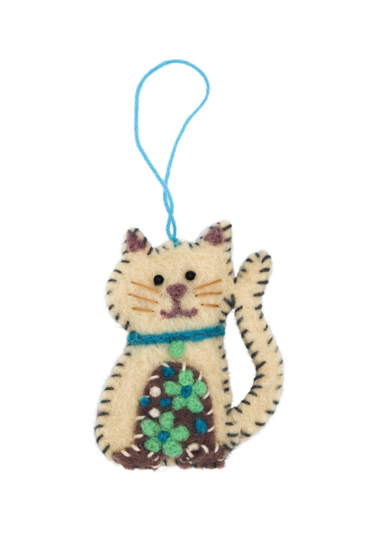 Felt Cat Charm Ornaments