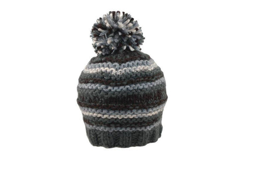 Striped Hat with pom pom