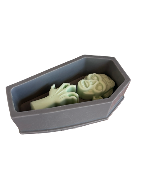 Coffin and Zombie Head Soaps