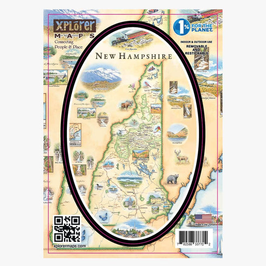 New Hampshire State Map Sticker