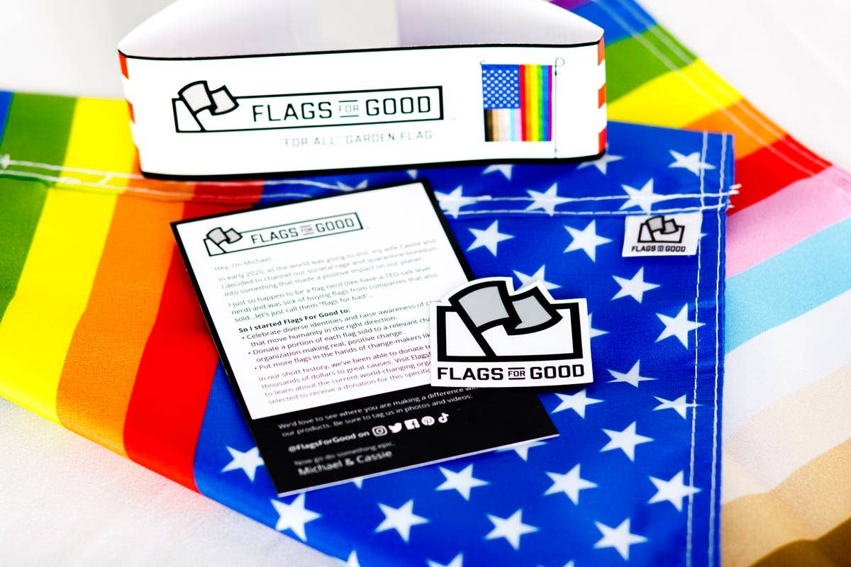 For All Rainbow U.S. Garden Flag