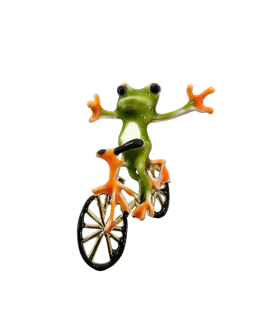 Frog Bicycle Pin