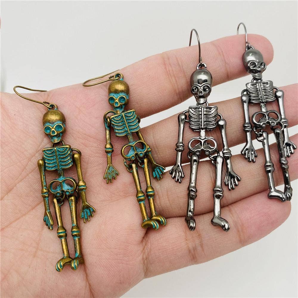Body Skeleton Retro Skull DangleEarrings - GT