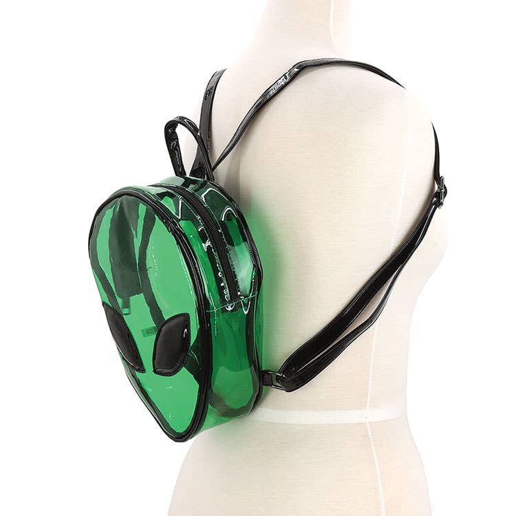Transparent Alien Head Backpack